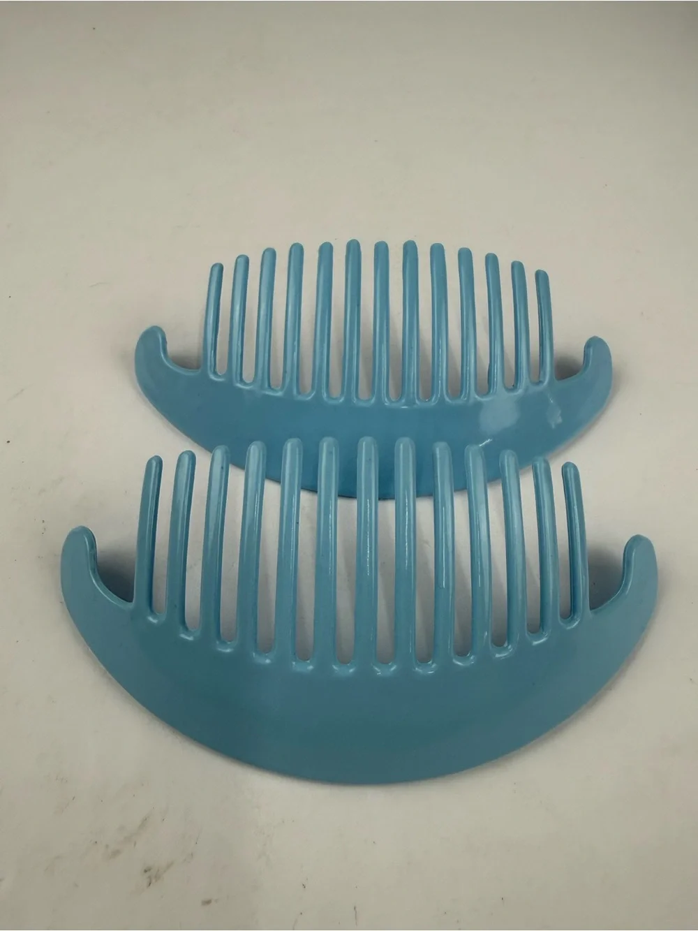 Vintage Goody 80s TZERS Hair Cincher Comb Banana Clip Pastel Blue Small 5